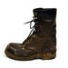 Vintage 90s Grunge Black Leather Distressed Combat Boots