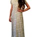 Vintage 90s Floral Short Sleeve Maxi Dress