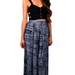 Vintage 80s Blue Ethnic Tribal Print High Waisted Capri Palazzo Pants