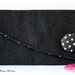 Black Denim Pocket Clutch