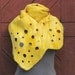 SALE!!! Felted merino wool yellow scarf "Cheese" - OOAK. Warm. Eco friendly. Funky women's clothing.