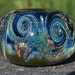 Galactic Sparkle Handmade Boro Lampwork Glass Galaxy Bead Focal Bead With Gilson Opals and Pure Silver
