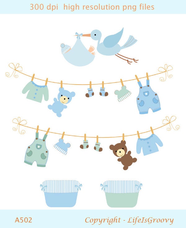 free baby clothes line clipart - photo #43