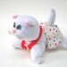 80s Pound Purrries Plush: White Kitten with Romper