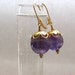 Violet Amethyst Earrings : Gold Purple Earrings, Amethyst Drop Earrings, Amethyst Jewelry, Birthstone Jewelry, Elegant Natural Jewelry
