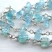 Handmade Aquamarine Necklace : Sterling Silver Aquamarine Jewelry, March Birthstone Necklace, Birthstone Jewelry, Rustic Gemstone Nugget