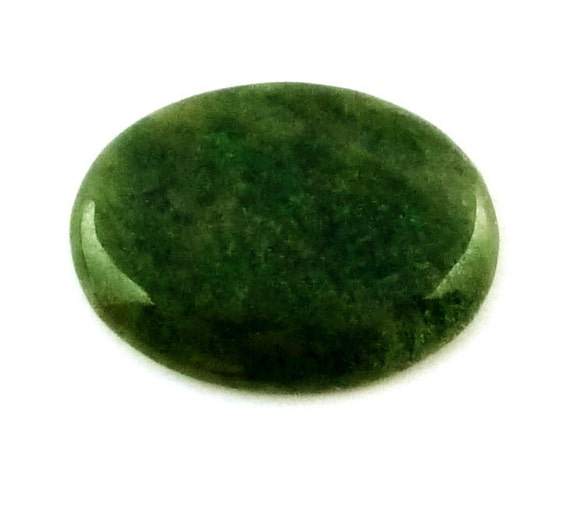 Green Jade Oval Cabochon Stone 27mm x 21mm x 4mm by AguamarinaGems