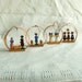 Vintage Wood Christmas Tree Ornaments in original box - Nativity