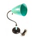 Mid Century Modern Fiberglass bullet shade, turquoise, teal, black,gooseneck,desk lamp, table lamp, Retro mod little beauty