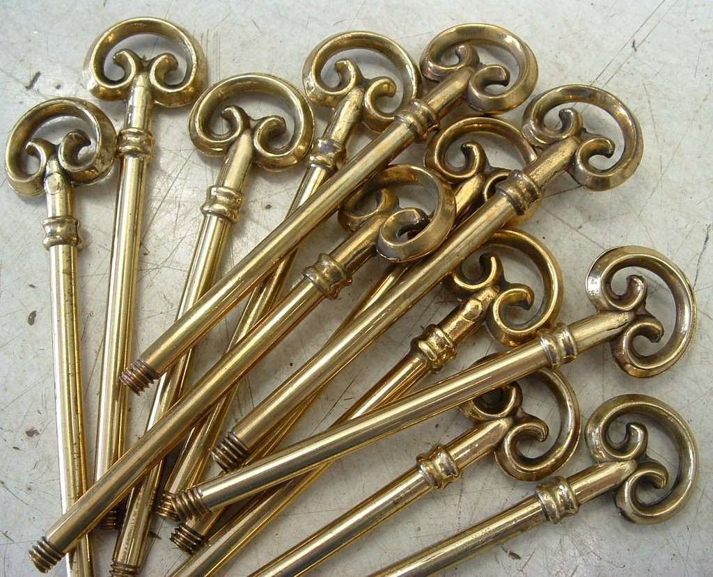 Vintage Salvaged Brass Lamp Parts Decorative Brass Key Lamp