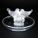LALIQUE glass ring dish LOVEBIRDS vintage antiques sale was 85.00 now 65.00