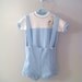 1950's Blue and White Knit "Giraffe" Romper Set