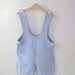 1950's Dusty Blue Embroidered Linen Romper