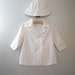 1950's Classic White Coat and Sun Hat Set