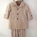 Vintage Baby Clothes, 1940's Tan Wool Tweed Baby Boy Coat Set, Baby Boy Coat, Wool Baby Coat, Baby Winter Coat,Tweed Baby Coat, Size 3T