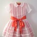 1950's Red and White Organdy Dress