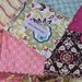 SALE 25% off rag quilt reversible - Art Gallery 'French' Paradise - throw size