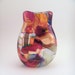 Multi-Colored Flattened Vase