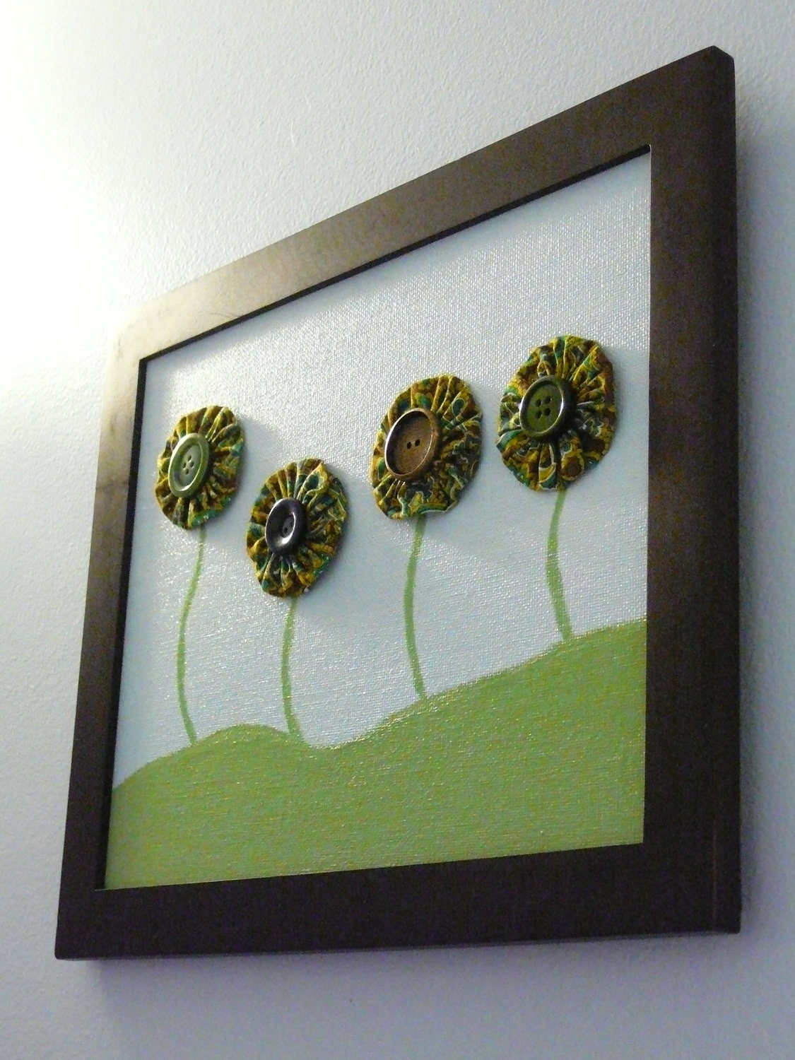 Button Wall Art Button Art Wall Hanging Baby Nursery Art