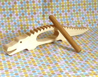 Albert the Alligator Percussion Instrument, Natural Wooden Toys, Musical Instruments, Singing, Rhythm, Montessori, Waldorf