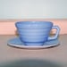 Blue Hazel Atlas Moderntone Platonite Cup & Saucer