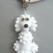 Glass lampwork necklace pendant Poodle
