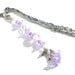 Bookmark lavander flower and bird glass lampwork beads