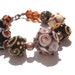 Topaz lampwork bracelet with extender chain