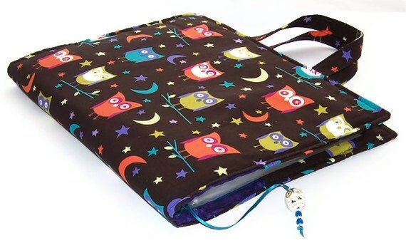 Ringbinder File Cover Bag NIGHT OWLS by WhimsyWooDesigns on Etsy