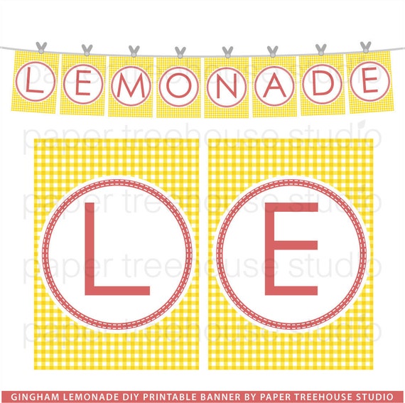 Items similar to Lemonade Stand Banner - DIY Printable Jpg Files on Etsy