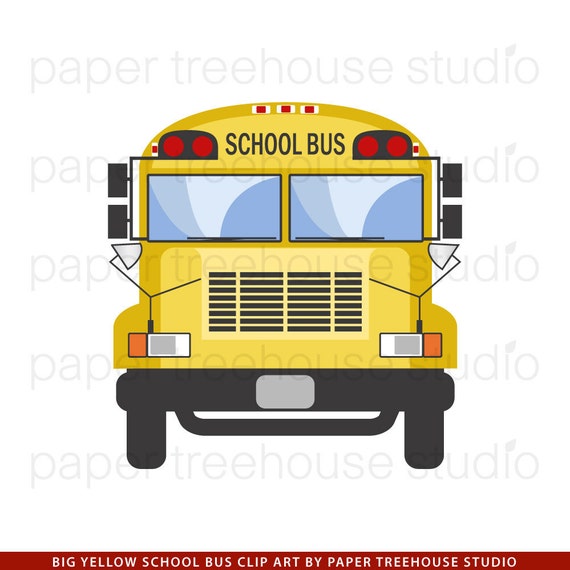 Items similar to Sale - Clip Art Set - Big Yellow School Bus - 3 Print ...