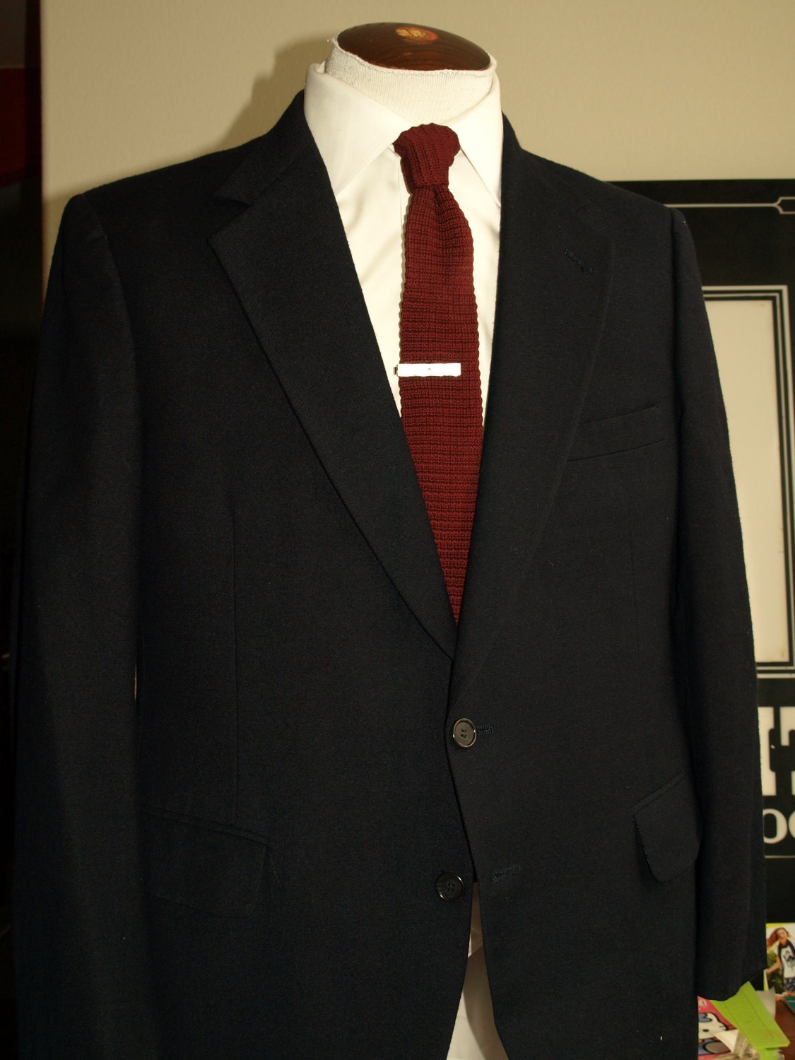 Vintage Italian Nino Cerruti Navy Wool Suit by TroutmanDryGoods