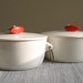 Mid Century - LaGardo Tackett White Casserole Dishes (set of 2)