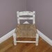 Vintage Shabby Rustic ladder back Toddler Chair with Rush Seat
