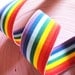 Last Piece 2" Wide Reversible Rainbow Stripe Stretch Elastic Band (1 yard 14")