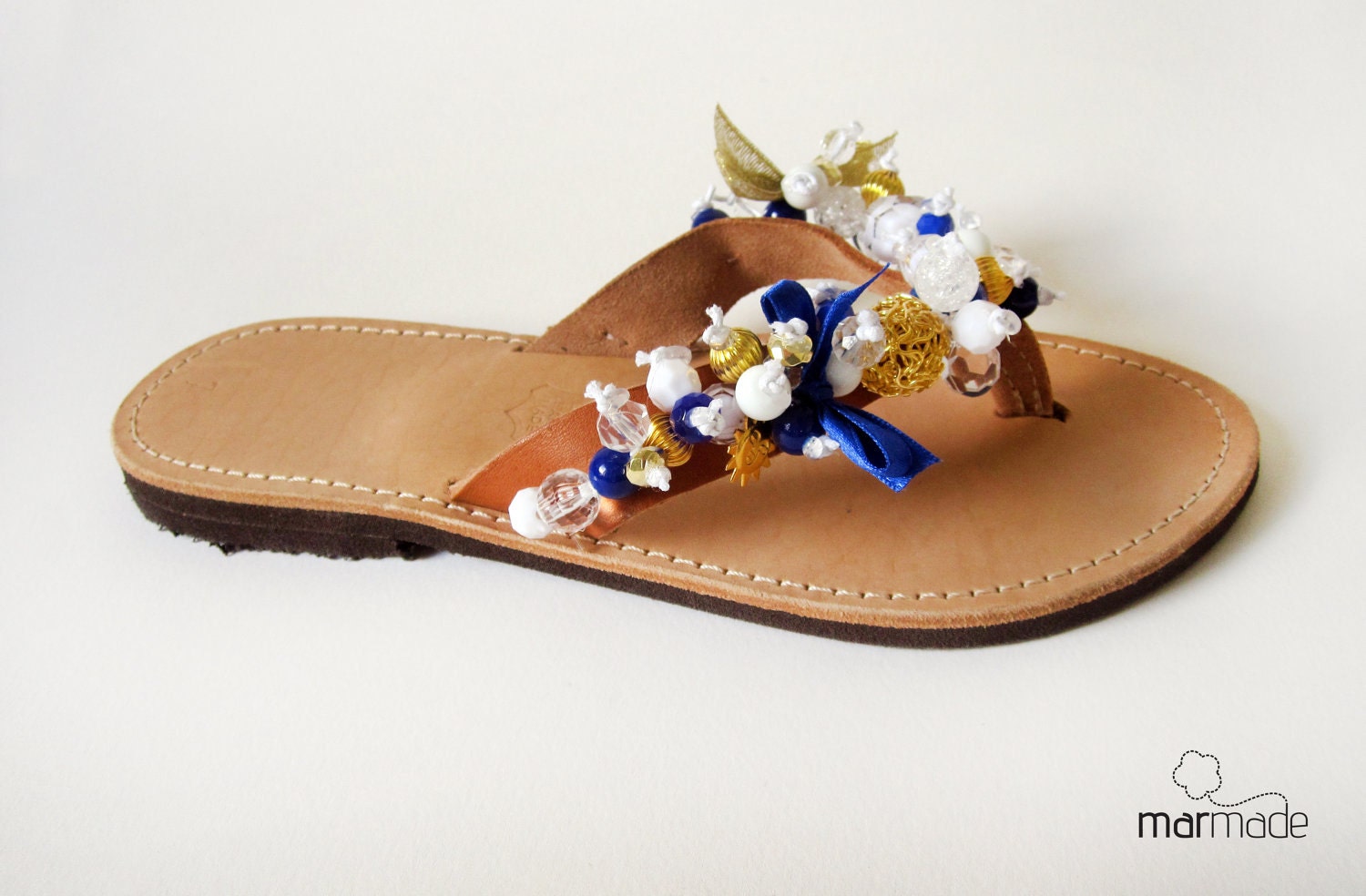 Leather handmade Sandals flip flop Greek Island 2012 by MyMarmade
