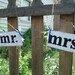 Rustic Style MR AND MRS Chair Hangs or Photo Props Wedding Banners
