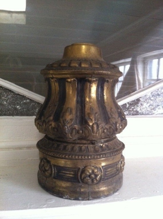 Antique Decorative Cast Pot Metal Lamp Part