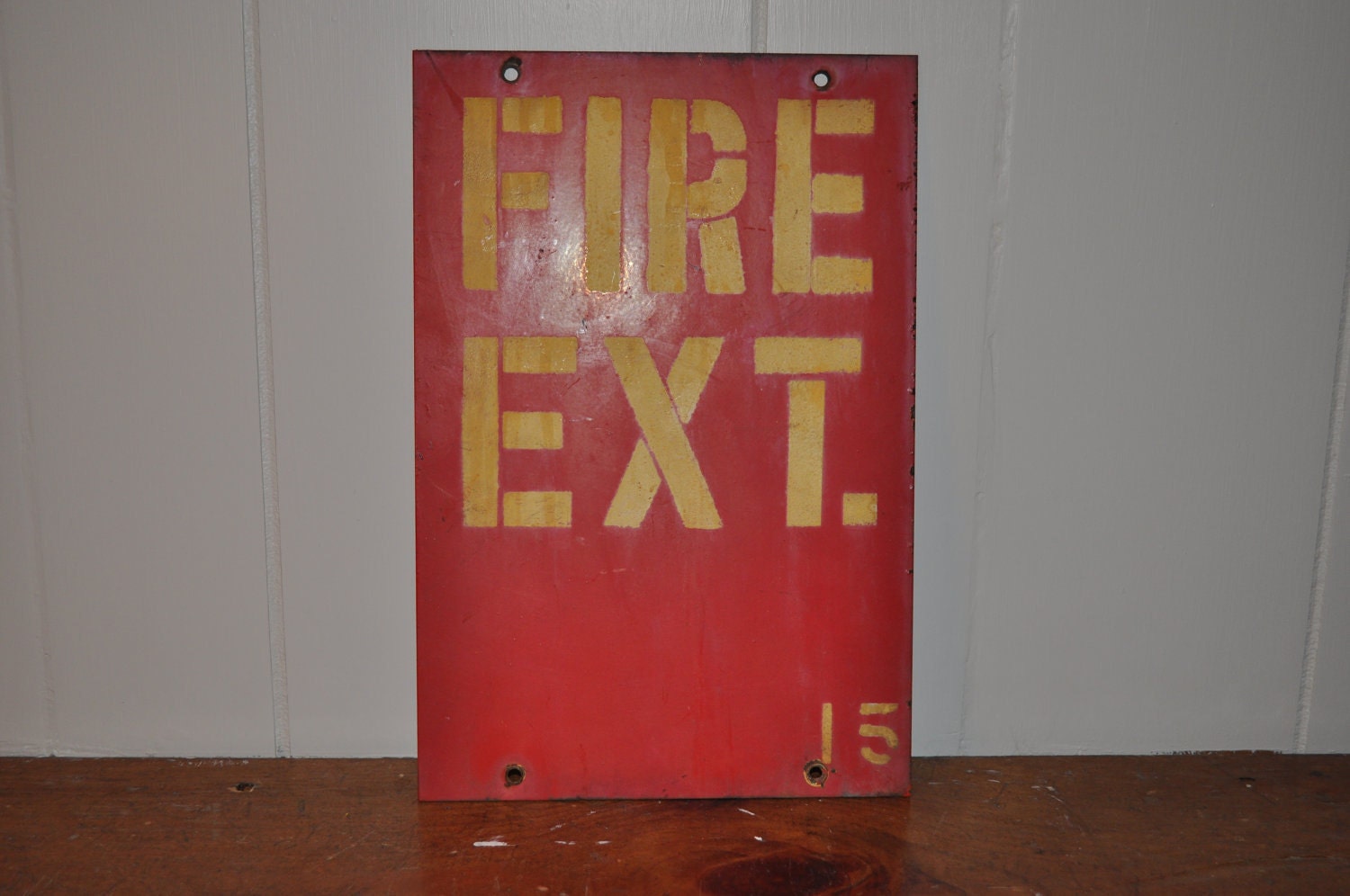 Authentic Vintage Fire Extinguisher Metal Sign