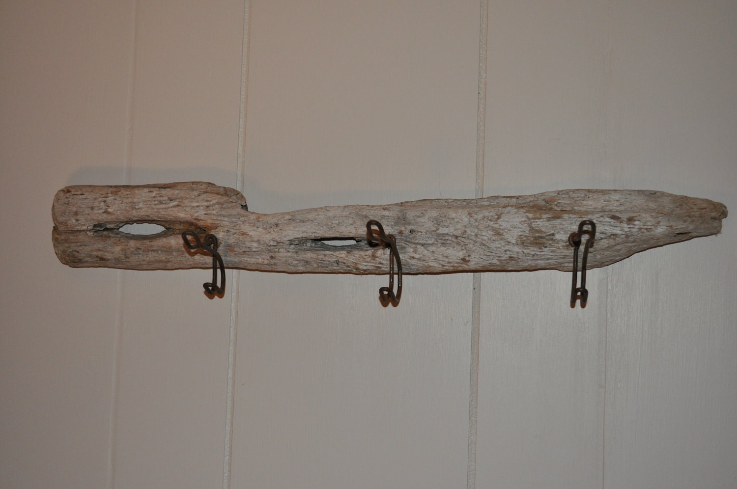 Geniune Maine Driftwood Coat Hook Rack with by OldHousePartsCo