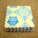 1.50 Sale- Scallop Square Shape (Whimsy Collection ) DCWV- Glittered ... 2 Dozen