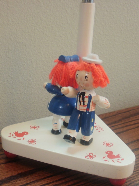 Items similar to Vintage Adorable Raggedy Ann & Andy Lamp 1970's on Etsy