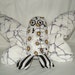 Plush monster ooak moth butterfly unique fabric art doll