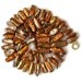 Freshwater Pearl Necklace, Golden Honey Brown Chocolate, Biwa Stick Single Strand, Gold Vermeil Clasp