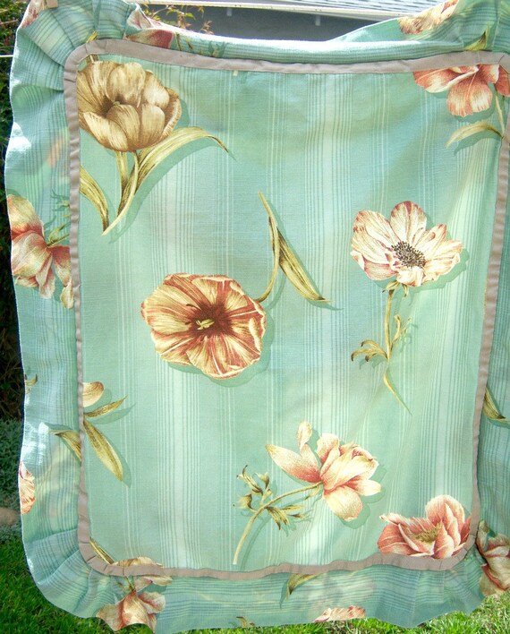 Vintage sage green ruffled pillow shams // Waverly Rose