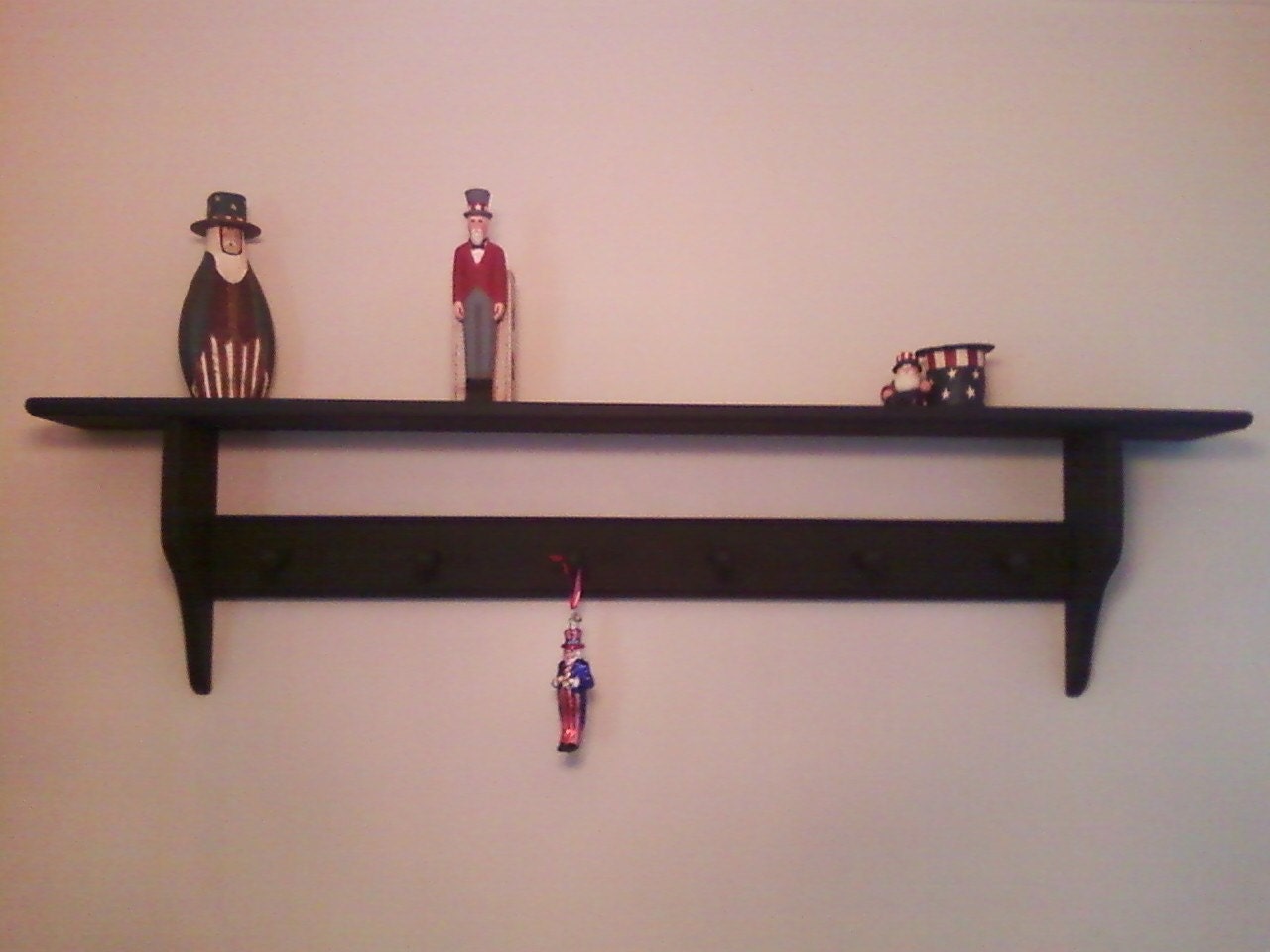 Wall Mounted Shaker Peg Shelf Coat Rack by SonshineWoodProducts