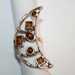 Sterling and Amber Ring Moon Design handcrafted