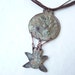 Steampunk airship hot air balloon pendant 50% off SALE, with red garnet and green peridot gemstones