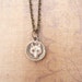 Fox pendant, made from vintage antique button