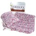 Cotton Wash Set with Soap in Ecru, Red & Black.